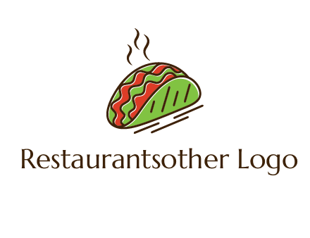 green taco with steam