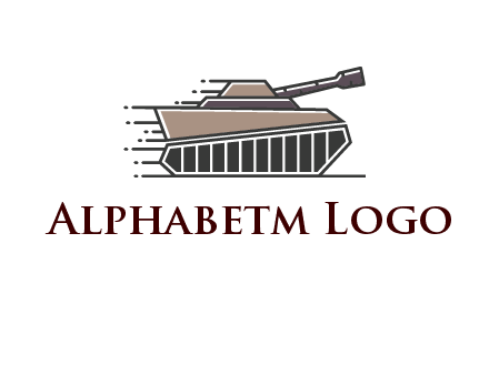 army tank with speedy lines