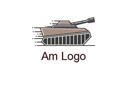 army tank with speedy lines
