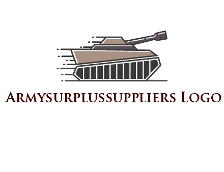 army tank with speedy lines