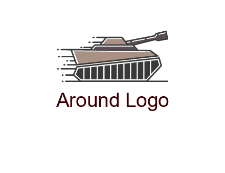army tank with speedy lines