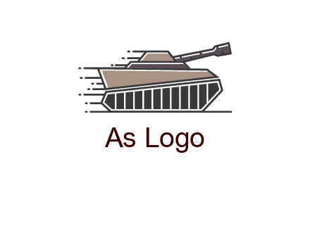 army tank with speedy lines