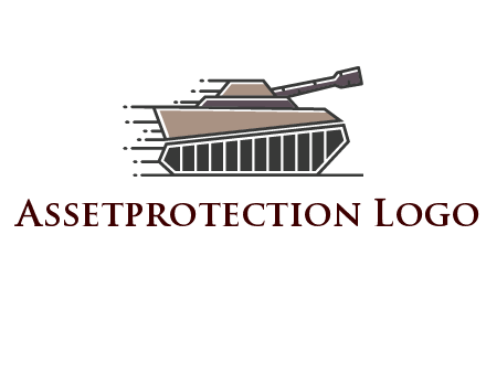 army tank with speedy lines