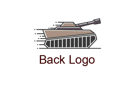 army tank with speedy lines