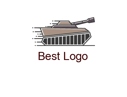 army tank with speedy lines