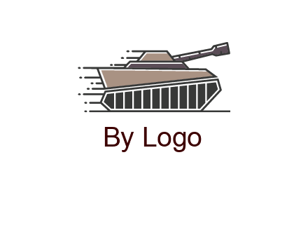 army tank with speedy lines