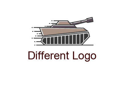 army tank with speedy lines