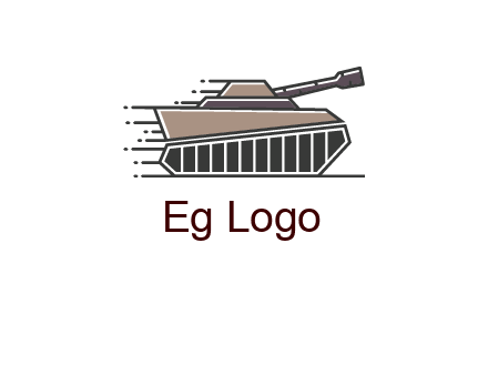 army tank with speedy lines