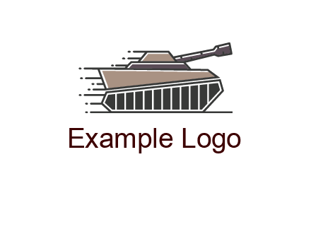 army tank with speedy lines