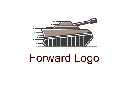 army tank with speedy lines