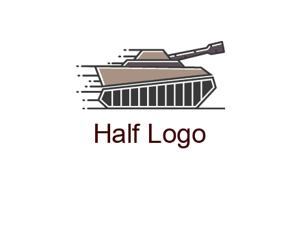 army tank with speedy lines