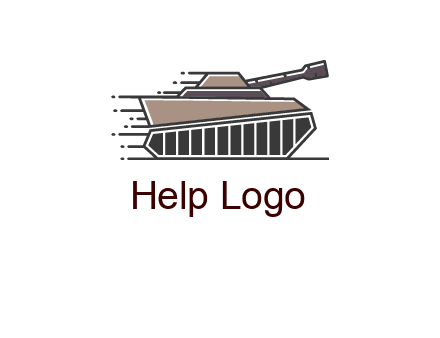 army tank with speedy lines