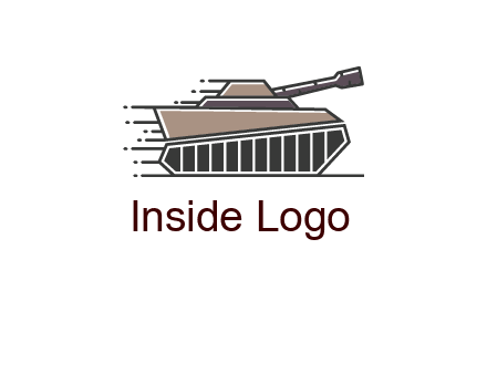 army tank with speedy lines