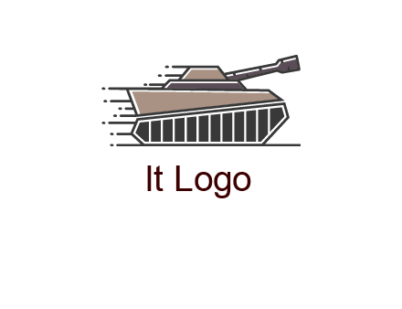 army tank with speedy lines