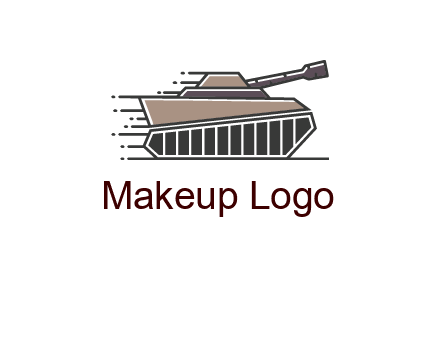 army tank with speedy lines