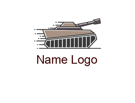 army tank with speedy lines