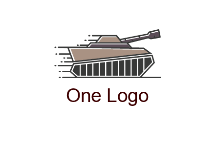 army tank with speedy lines