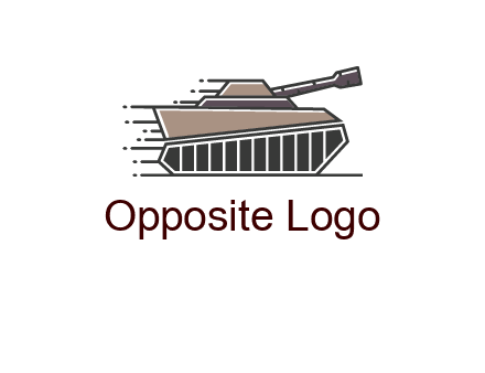 army tank with speedy lines