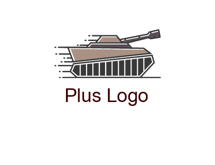 army tank with speedy lines