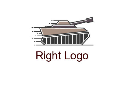 army tank with speedy lines