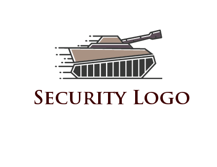 army tank with speedy lines