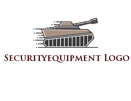 army tank with speedy lines