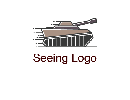 army tank with speedy lines