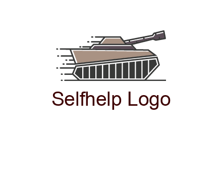 army tank with speedy lines