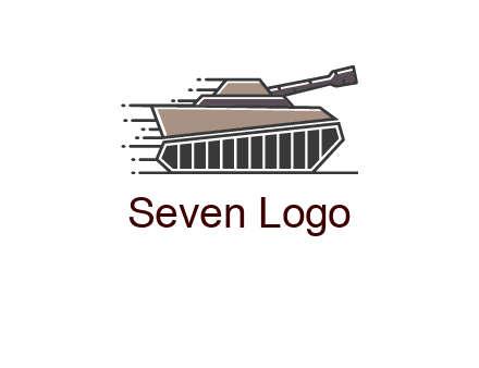 army tank with speedy lines