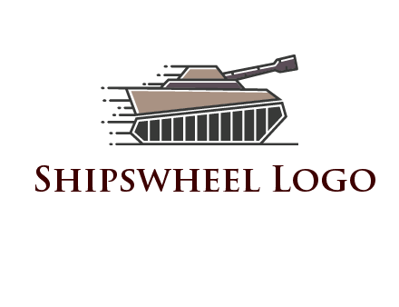 army tank with speedy lines