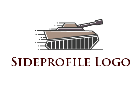 army tank with speedy lines