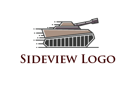 army tank with speedy lines