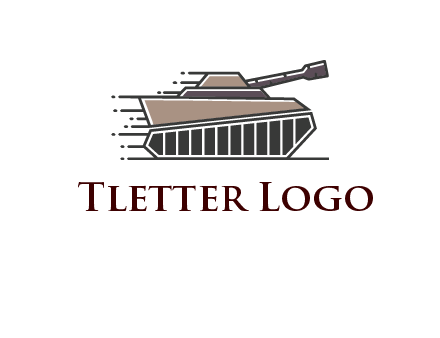 army tank with speedy lines