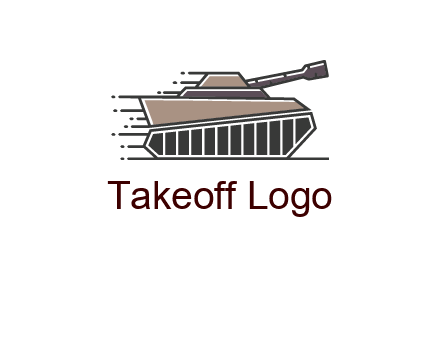 army tank with speedy lines