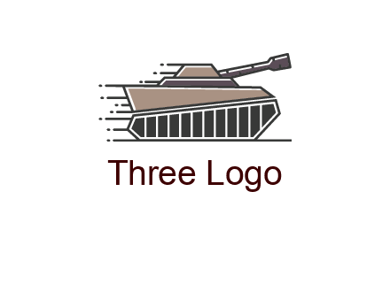 army tank with speedy lines