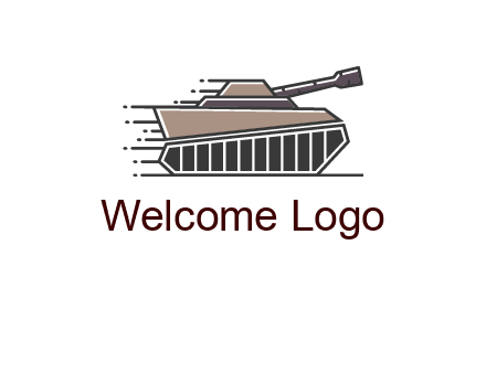 army tank with speedy lines