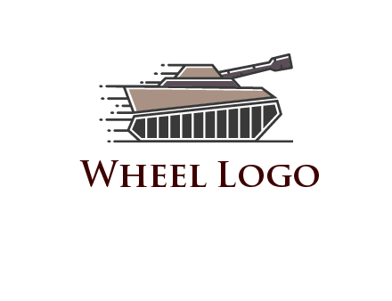 army tank with speedy lines