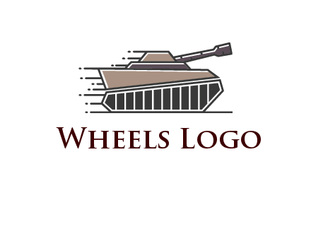 army tank with speedy lines