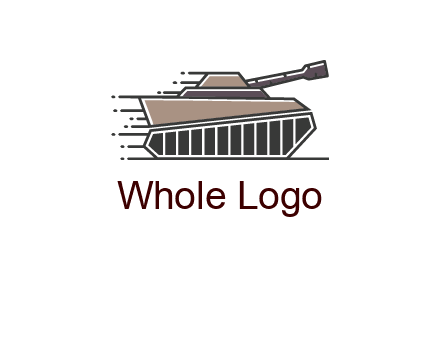 army tank with speedy lines