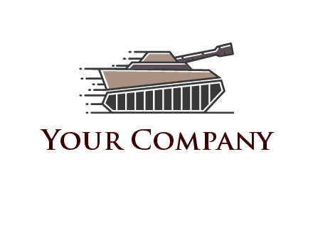army tank with speedy lines