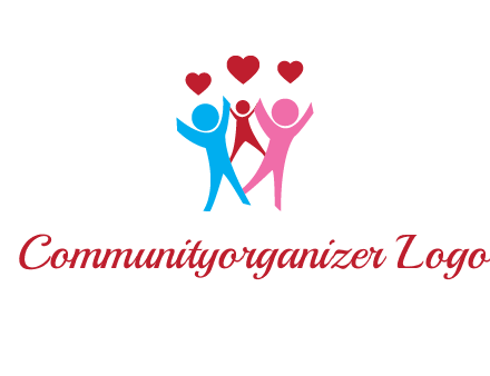 happy family with love symbol