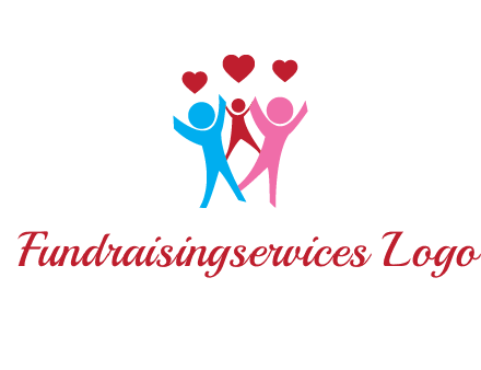 happy family with love symbol