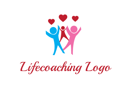 happy family with love symbol