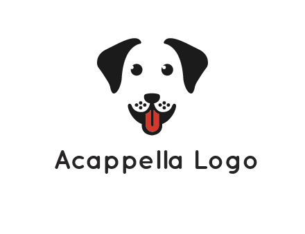 negative spacing cute dog face
