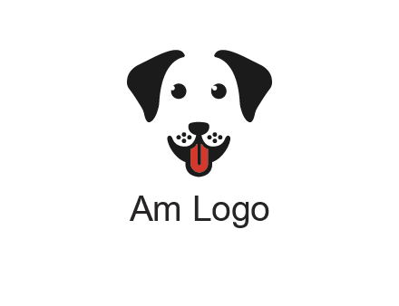 negative spacing cute dog face