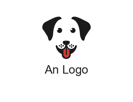 negative spacing cute dog face