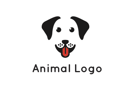negative spacing cute dog face