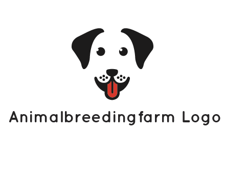 negative spacing cute dog face