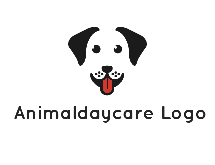 negative spacing cute dog face