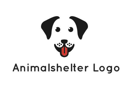 negative spacing cute dog face